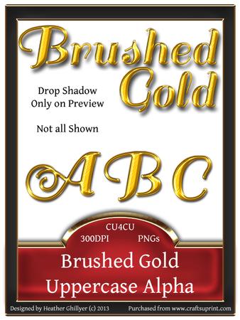 Brushed Gold Uppercase Alphabet