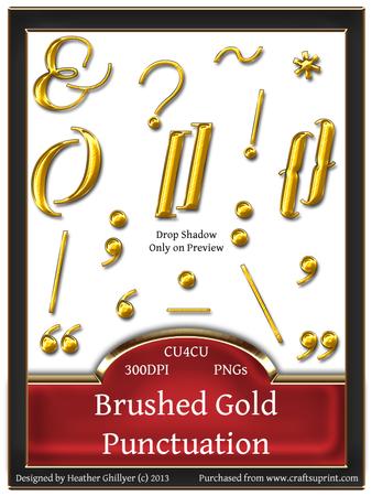 Brushed Gold Punctuation