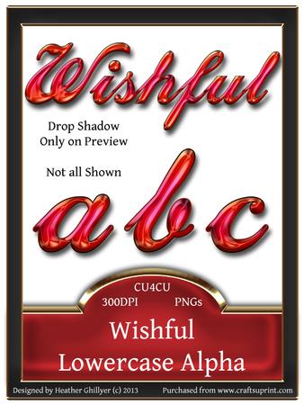 Wishful Lowercase Alphabet
