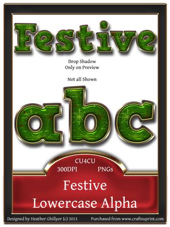Festive Lowercase Alphabet