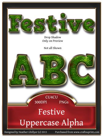 Festive Uppercase Alphabet