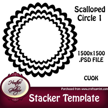 Stacker/pyramage Template - Scalloped Circle 1