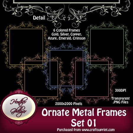 Ornate Metal Frames Set 01