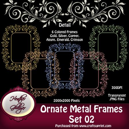 Ornate Metal Frames Set 02
