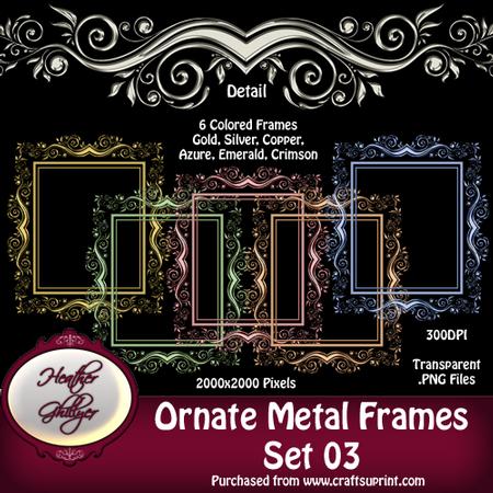 Ornate Metal Frames Set 03