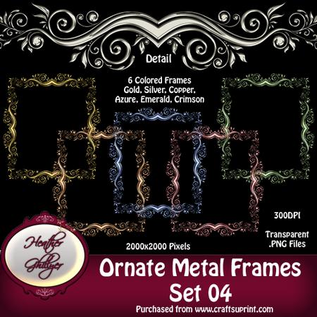 Ornate Metal Frames Set 04