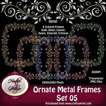 Ornate Metal Frames Set 05