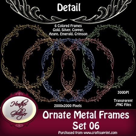 Ornate Metal Frames Set 06