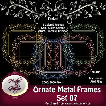 Ornate Metal Frames Set 07