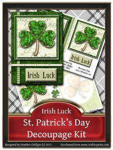 A5 Irish Luck Decoupage Kit + Insert