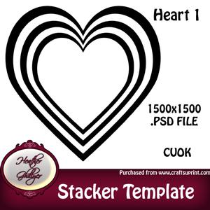Stacker/pyramage Template - Heart 1