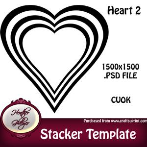 Stacker/pyramage Template - Heart 2