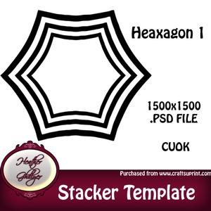 Stacker/pyramage Template - Hexagon 1