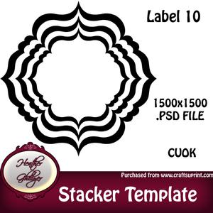 Stacker/pyramage Template - Label 10
