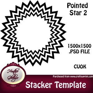 Stacker/pyramage Template - Pointed Star 2