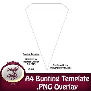 A4 Bunting Template