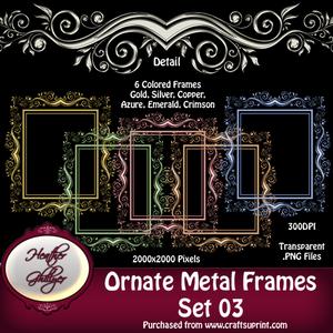 Ornate Metal Frames Set 03