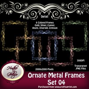 Ornate Metal Frames Set 04