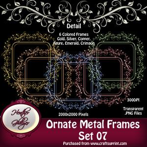 Ornate Metal Frames Set 07