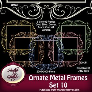 Ornate Metal Frames Set 10