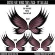 Dr00004 Dusted Fairy Wings Triple Pack - Vintage Lilac