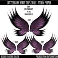 Dr00005 Dusted Fairy Wings Triple Pack - Storm Purple