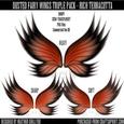 Dr00009 Dusted Fairy Wings Triple Pack - Rich Terracotta