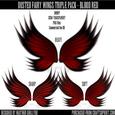 Dr00010 Dusted Fairy Wings Triple Pack - Blood Red