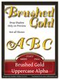 Brushed Gold Uppercase Alphabet