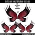 Dr00011 Dusted Fairy Wings Triple Pack - Dusky Rose