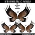 Dr00015 Dusted Fairy Wings Triple Pack - Natural Clay