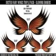 Dr00016 Dusted Fairy Wings Triple Pack - Glowing Embers