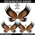 Dr00017 Dusted Fairy Wings Triple Pack - Golden Sunset