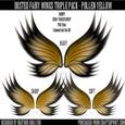 Dr00018 Dusted Fairy Wings Triple Pack - Pollen Yellow