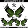 Dr00026 Dusted Fairy Wings Triple Pack - Grass Green