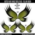 Dr00027 Dusted Fairy Wings Triple Pack - Yellow Green