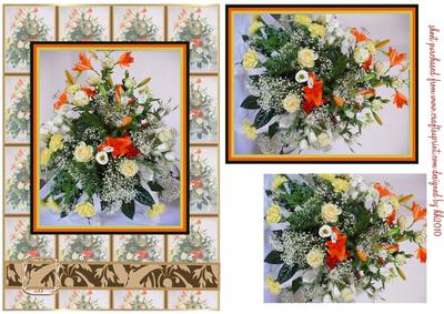 A Floral Card Front and Layers