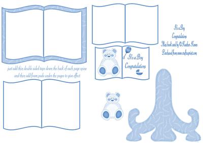 Mini Baby Boy Book and Stand