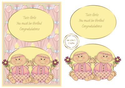Twin Girls on Balloons