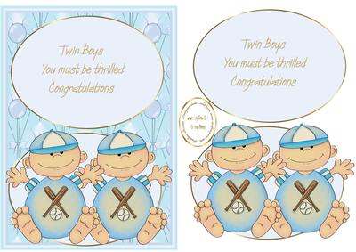 Twin Boys on Balloons