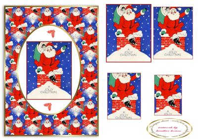 Vintage Chimney Santa