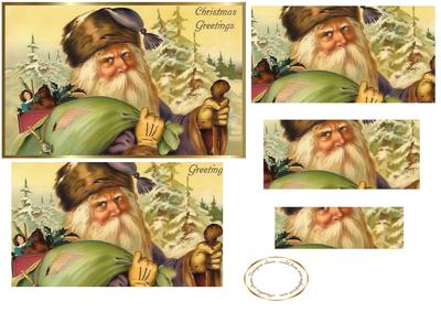 Vintage Santa Pyramid