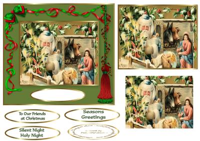 Santa Nativity Vintage