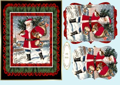 Santa Vintage Frilled Border