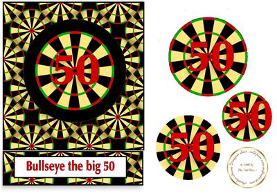 Bullseye 50 Easel Card