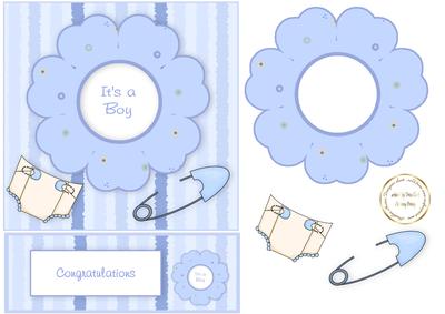 Baby Boy Easel Card