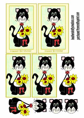 Purrfect Cats Birthday Toppers
