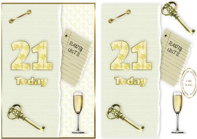 21st Key on Torn Paper