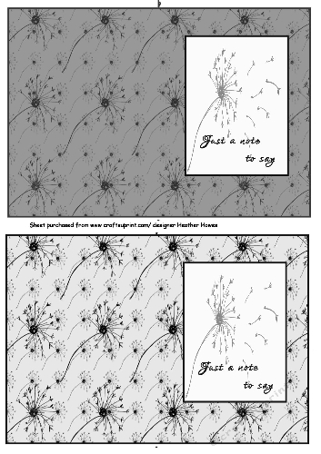 dandelionclock 2 ..2 to a page notelet