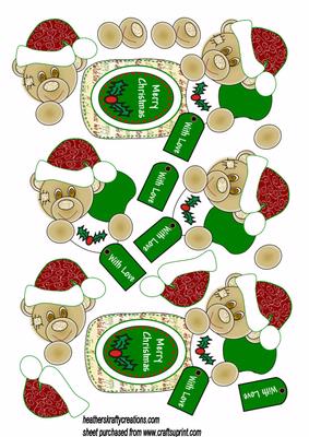 Christmas Champagne Teddy Toppers